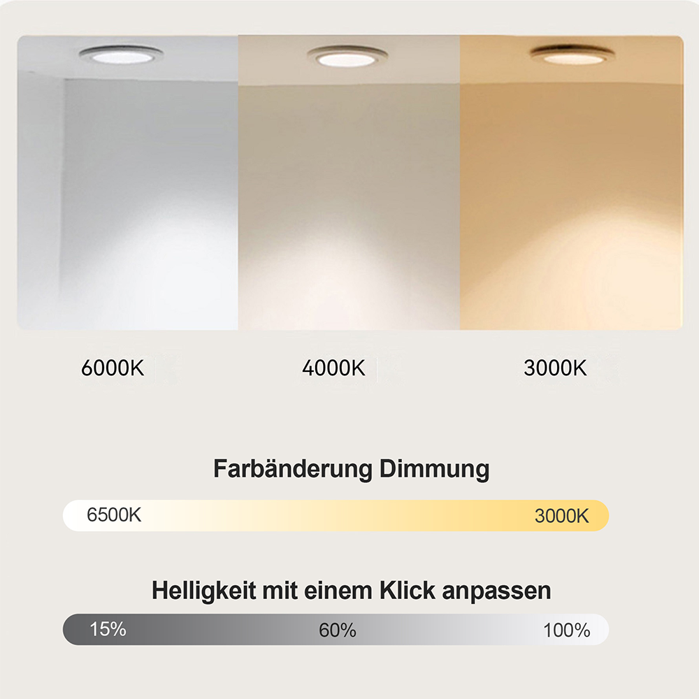 Miroir avec 3 mode lumière smart réglables ovale pour salle de bain 60x90 cm miroir de maquillage - 5