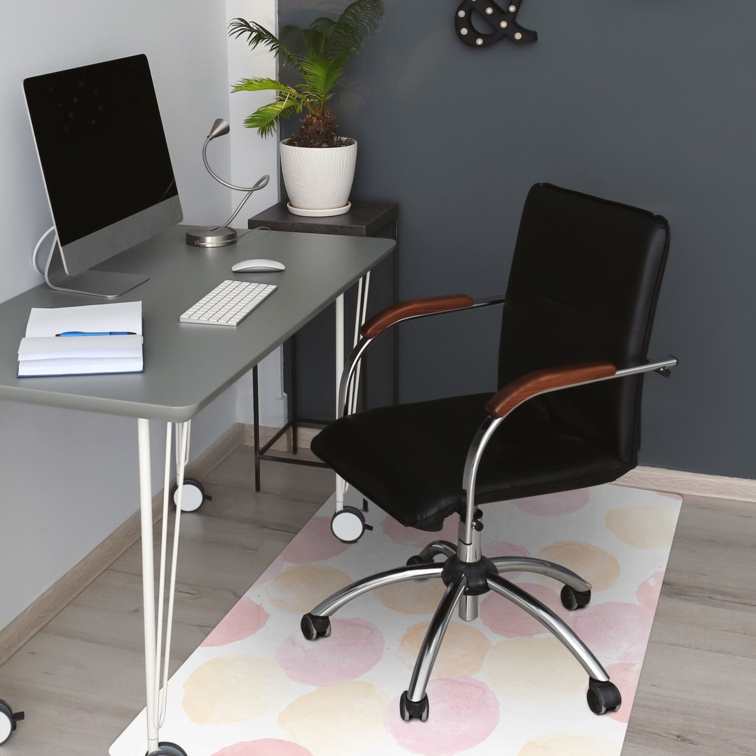 Podkładka pod fotel na kółkach, Hipster żyrafa abstrakcyjne wiry 100x70 cm – Tulup - 4