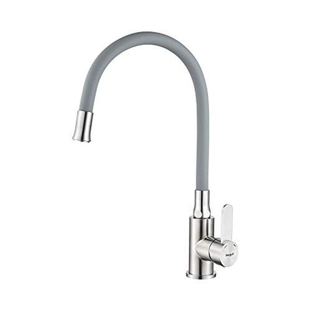 Ibergrif M22119-9 Grifo de Cocina Gris con Caño Flexible