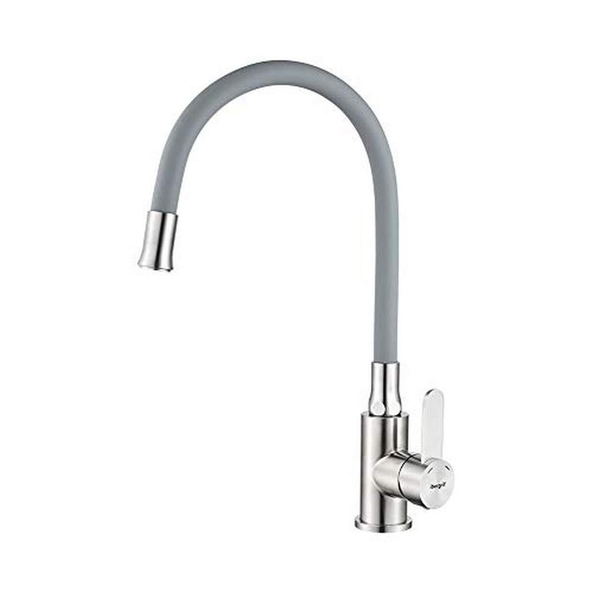 Ibergrif M22119-9 Grifo de Cocina Gris con Caño Flexible