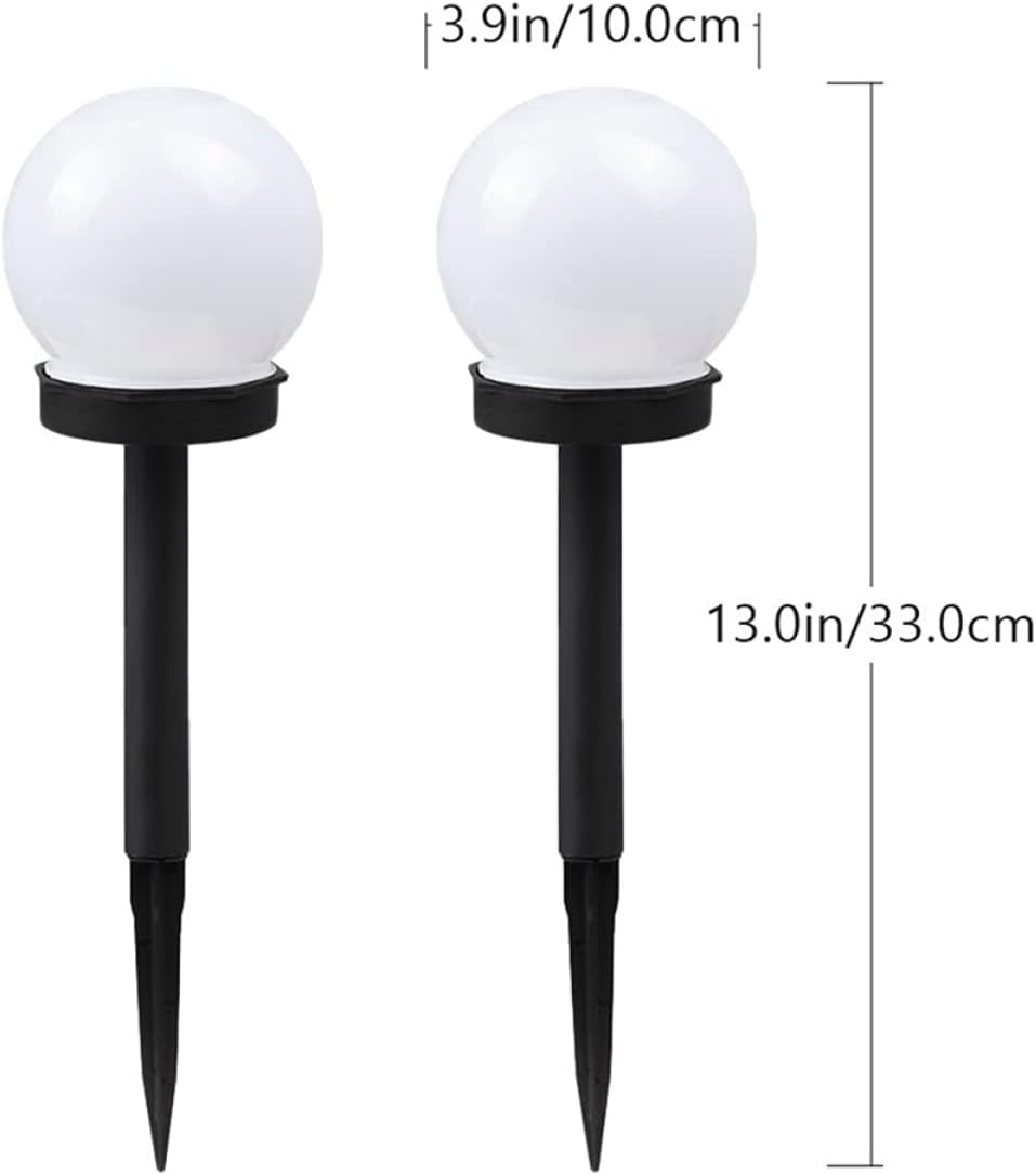 Zestaw 4 lamp solarnych LED, diody LED RGB, białe światło, 8 godzin pracy na baterii, wodoodporność IP44 - 2