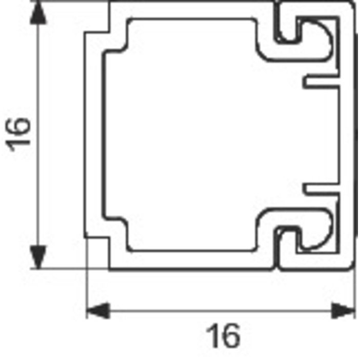 Goulotte 1 compartiment - 16 x 16 mm - Viadis - Planet wattohm - 2