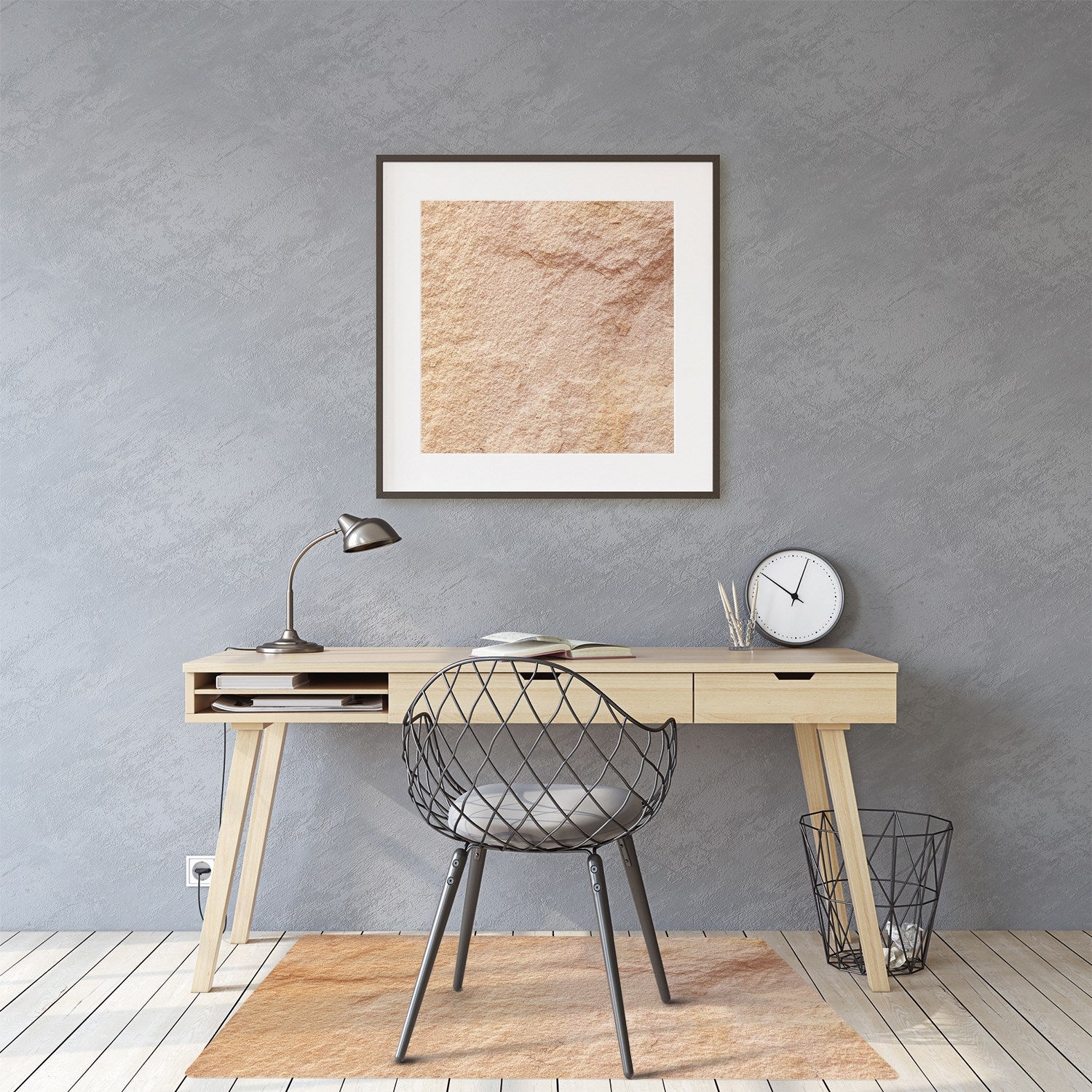 Podkładka pod krzesło na panele, Ciemne chmury i tekstura 100x70 cm – Tulup - 3