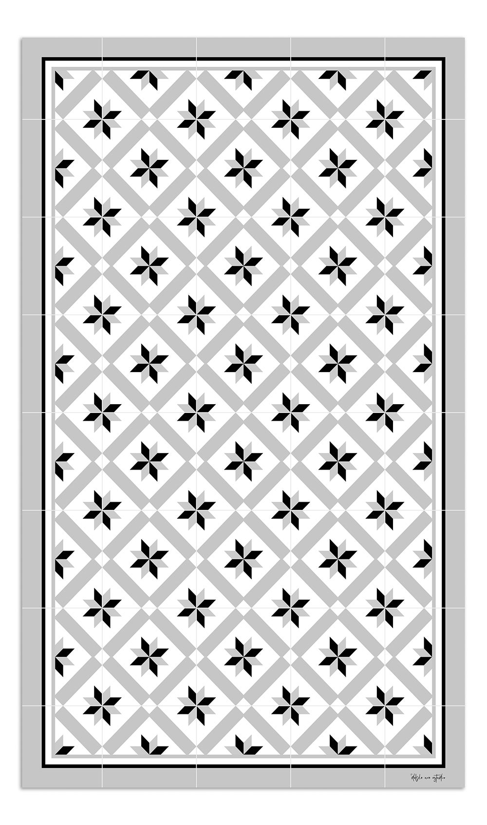 Alfombra de vinilo hidráulica 24 gris 65x140 cm pvc cocina salón comedor