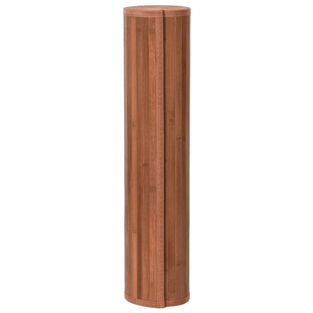 Tapis rectangulaire marron 80x200 bambou - 3