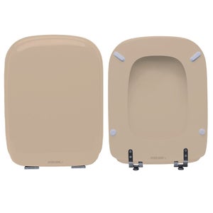Copriwater Forma Universale Personalizzato Legno Rivestito In Resina Poliestere Arancione 92583057