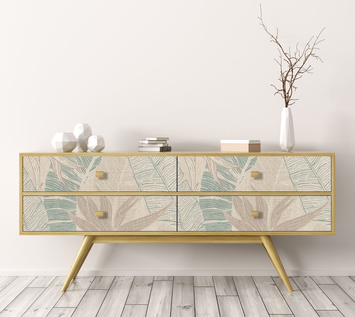 Papel pintado vinílico lavable para paredes, salones, cocinas, baños, pasillos y comedores -Selva 65x300 cm - 4