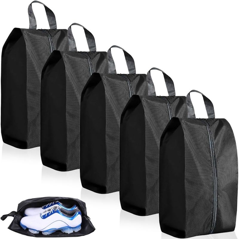 Zestaw 5 toreb podróżnych na buty, przenośne, wodoodporne pokrowce na buty, pyłoszczelne torby do przechowywania butów z zamkiem błyskawicznym