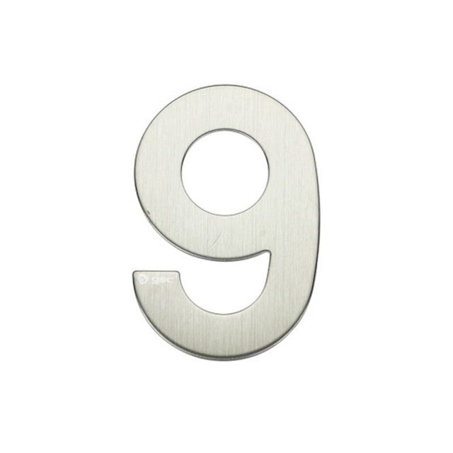 Porta numero 9 in acciaio inossidabile con adesivo GSC 003302619