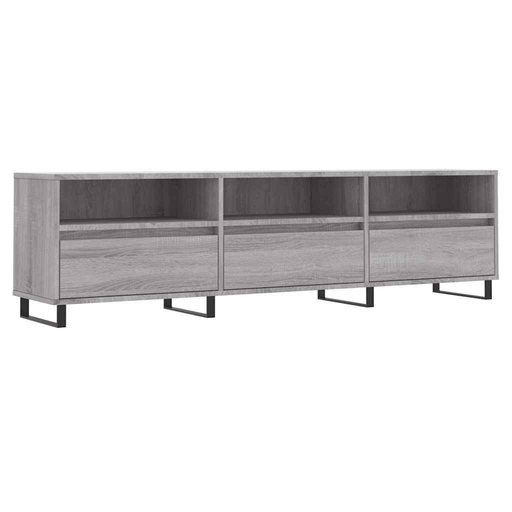 vidaXL Meuble TV sonoma gris 150x30x44,5 cm bois d'ingénierie - 2