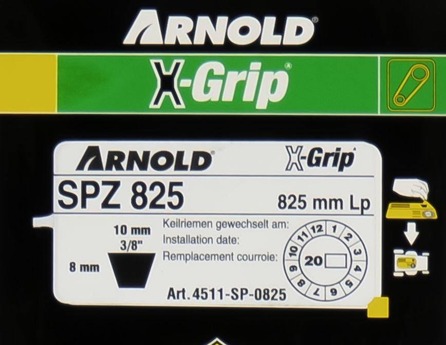 Courroie trapézoïdale X-Grip V de type SPZ 825 - 2