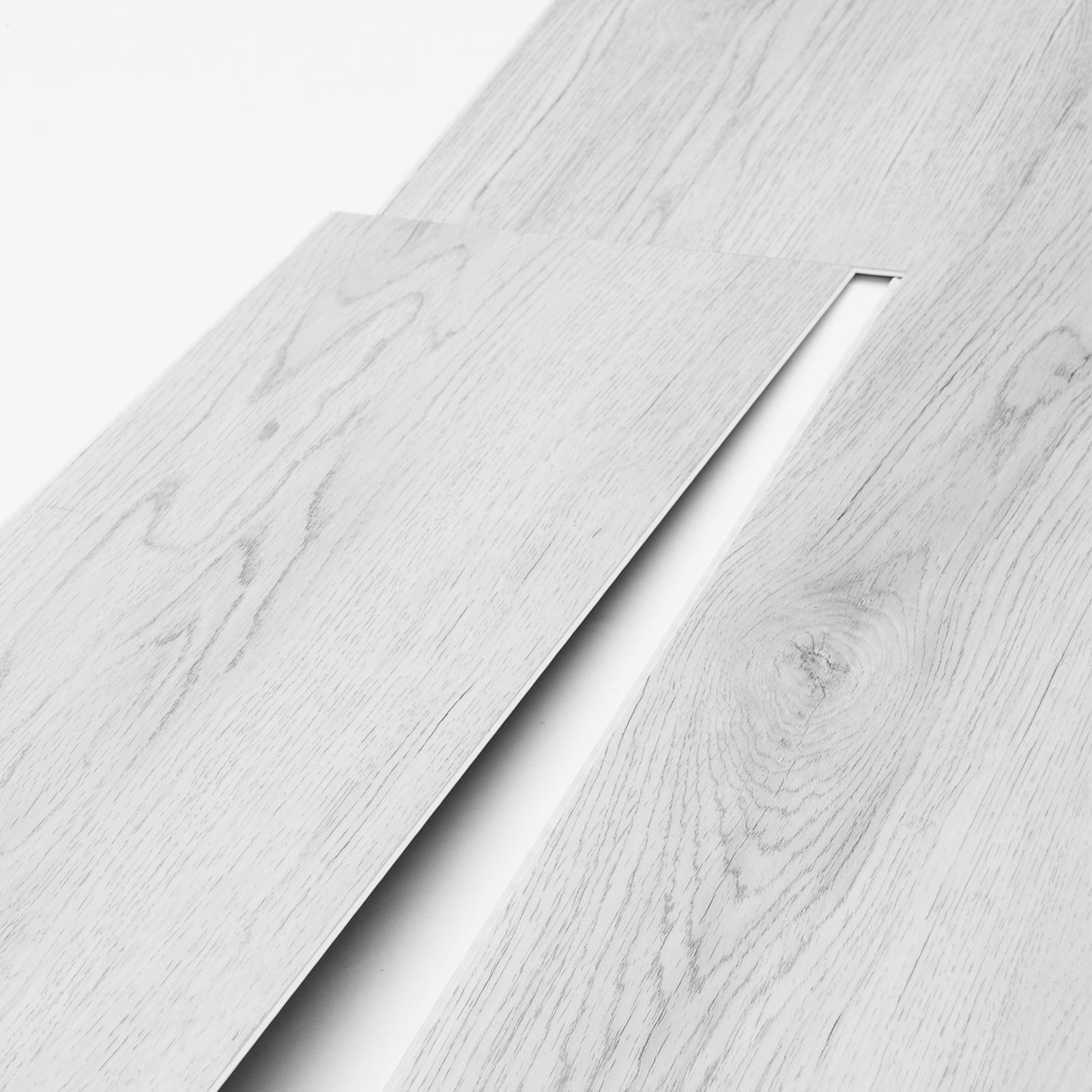 Piastrelle per Pavimenti in Vinile a Incastro VEVOR 1220 x 185 mm 10 Pezzi Spessore 5,5 mm con Venature del Legno Grigio Chiaro per Cucina,Sala da Pr - 9