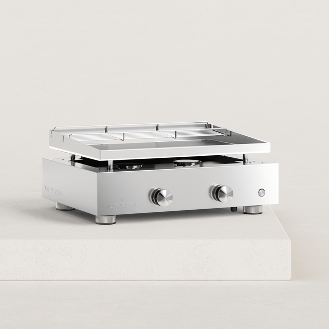 Plancha gaz Simplicity 2 feux inox Plaque inox massif 6 mm d'épaisseur