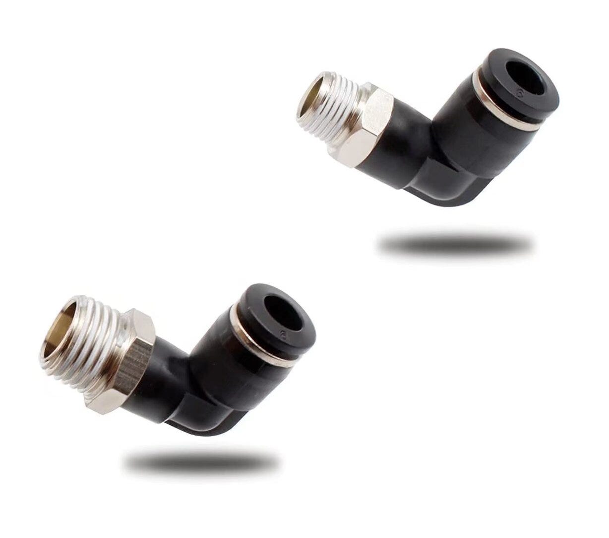 2 Raccords Rapides Pneumatiques 8 Mm - Dégagement Rapide Pour Air - NEUF Sous Emballage