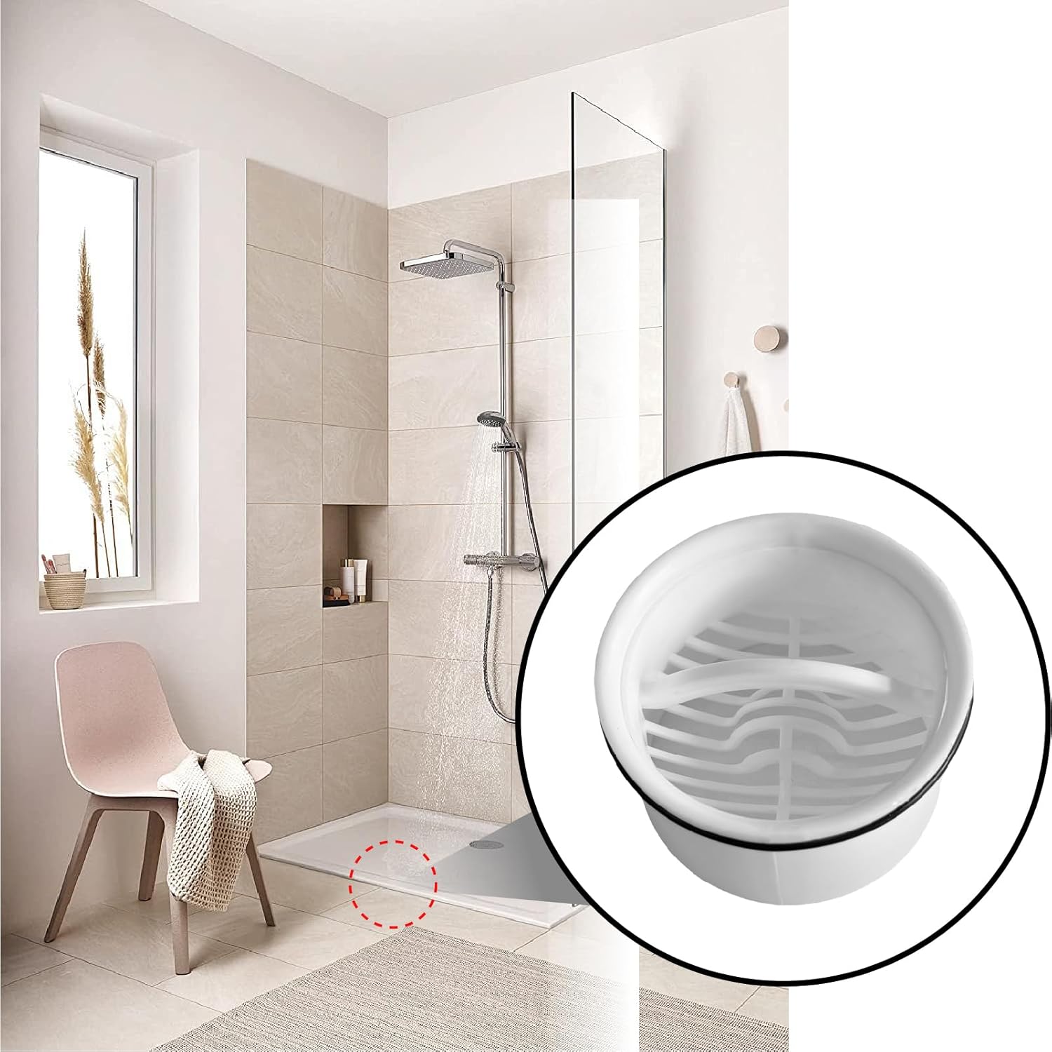 Filtre à Cheveux + Tuyau Plongeur Pour Douche - Compatible T-empoplex 6960 Series