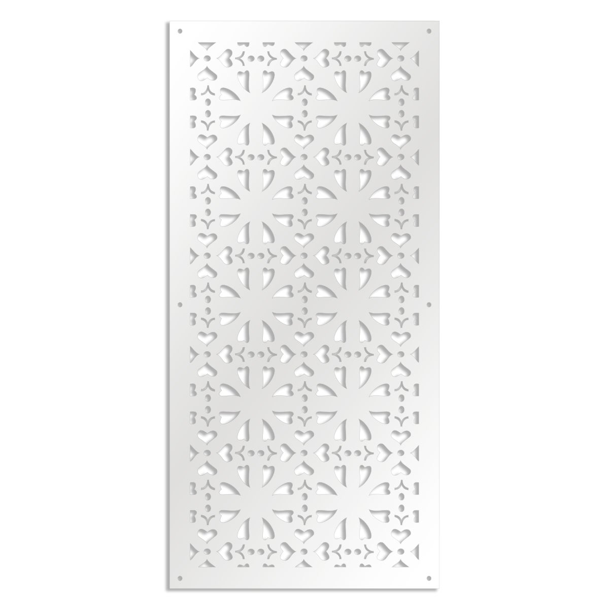 SHAPE - Panel perforowany PCV - Parasol przeciwsłoneczny o wymiarach 50x150 cm - kolor biały