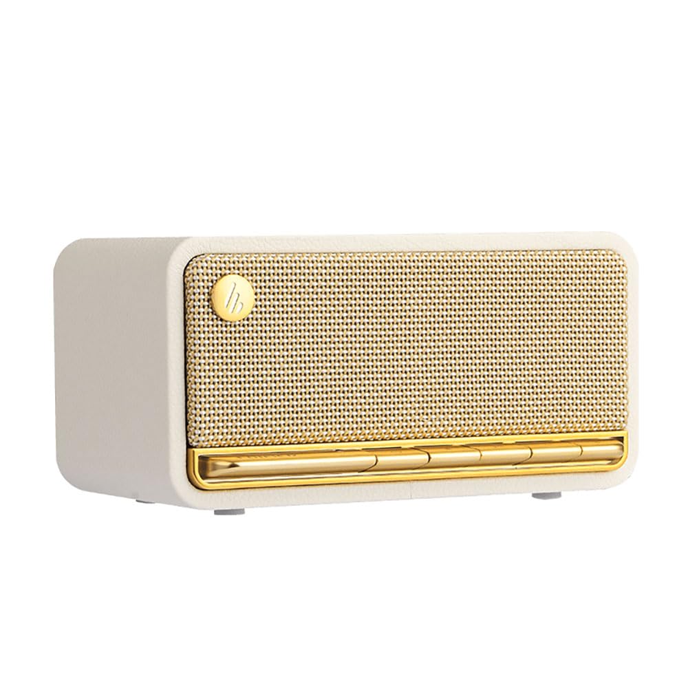 Edifier Blanco Altavoz Bluetooth De Mesa Retro Mp230, 20W, Doble Driver De 48Mm, 9 Horas De Reproducción, Carga Rápida, Aux, Usb-C, Tarjeta Tf, Botones Tipo Piano - Imagen 4