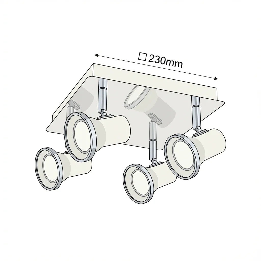 Spot de salle de bain LED GU10 X4 IP44 LED GU10 X4 IP44 - 2