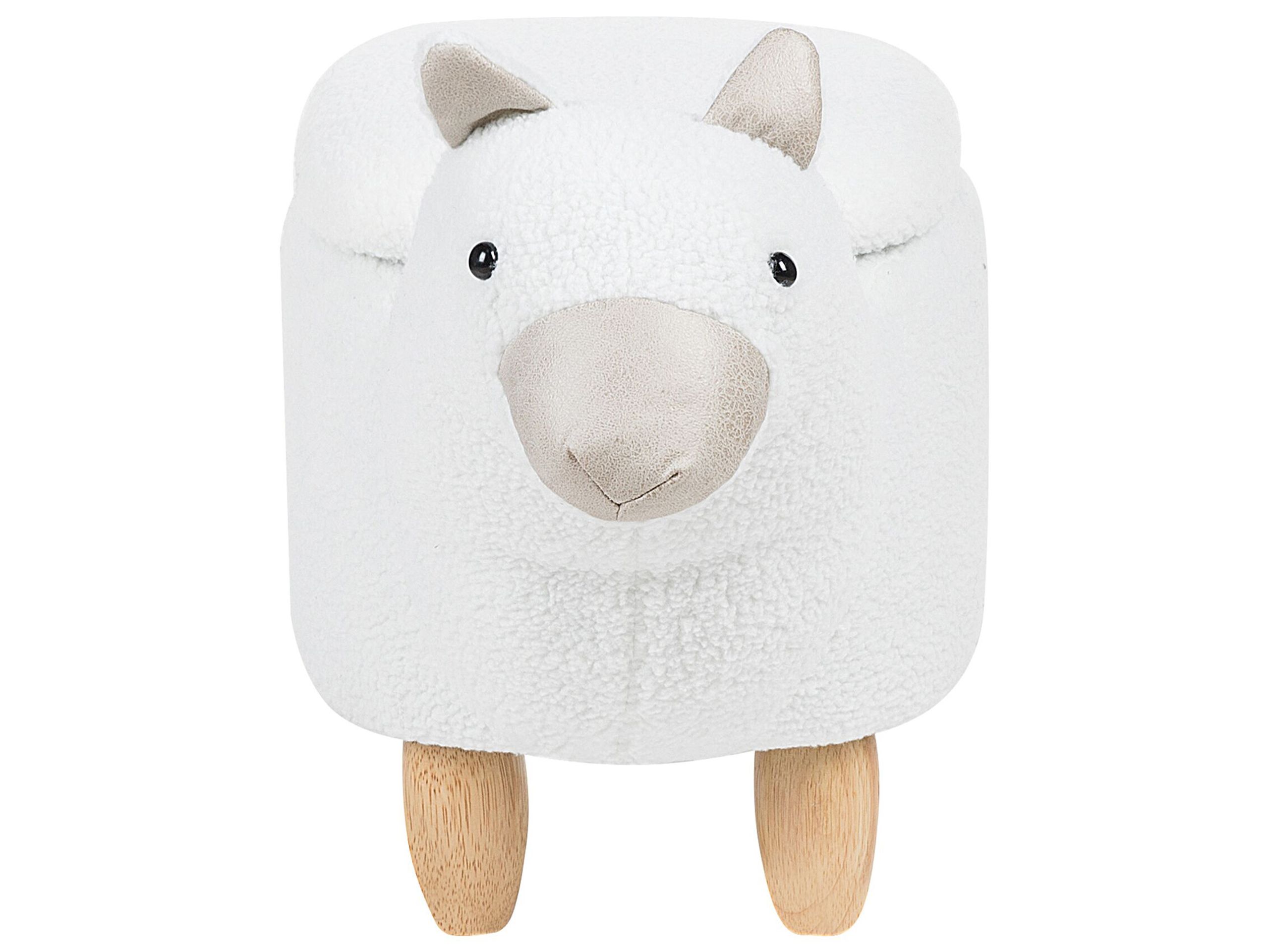 Pouf animaletto contenitore ALPACA Tessuto Bianco - 5