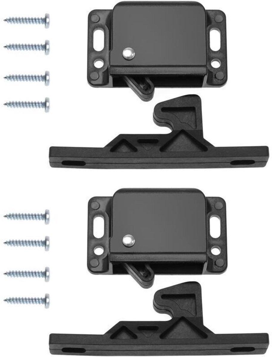 Set de 2 încuietori pentru uși de dulap cu 8 șuruburi, pentru sertare de rulotă, accesorii de încuiere pentru uși glisante de dulap și bucătărie... 2buc