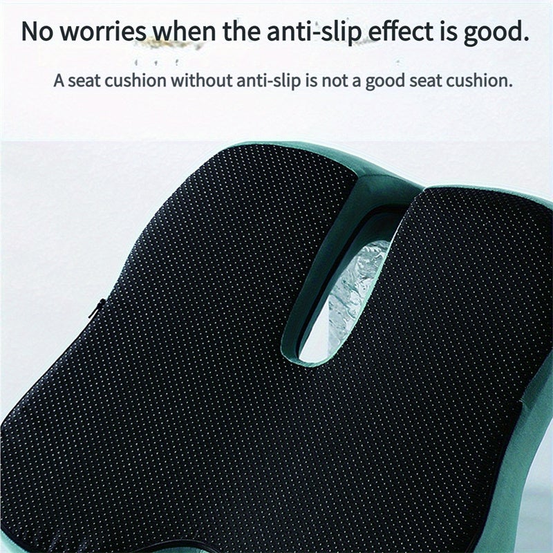 Cojín ergonómico de espuma viscoelástica para asiento, soporte lumbar y respaldo contorneado, para silla de oficina y coche. - 8