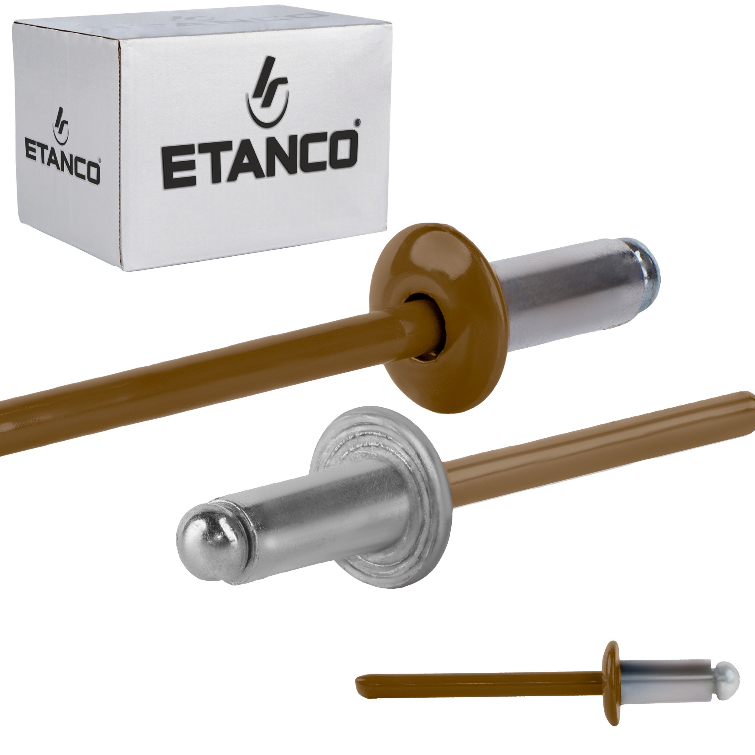 Nity aluminiowe zrywalne Etanco 4,8x10 mm RAL 8003 500szt