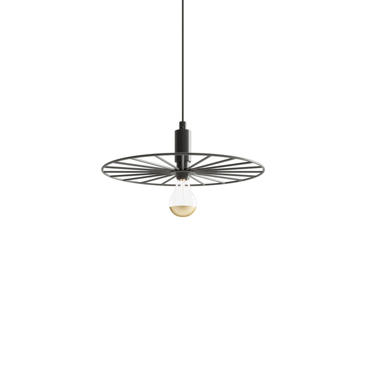 Lampa wisząca SIRKEL czarna 1 x E27 x 15W wym: 150 x 30 x 30 cm Thoro Lighting