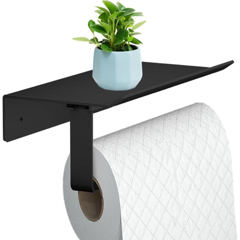 Uchwyt na papier toaletowy, uchwyt na papier toaletowy z aluminiowym wspornikiem, uchwyt na papier toaletowy bez wiercenia z klejem i śrubami