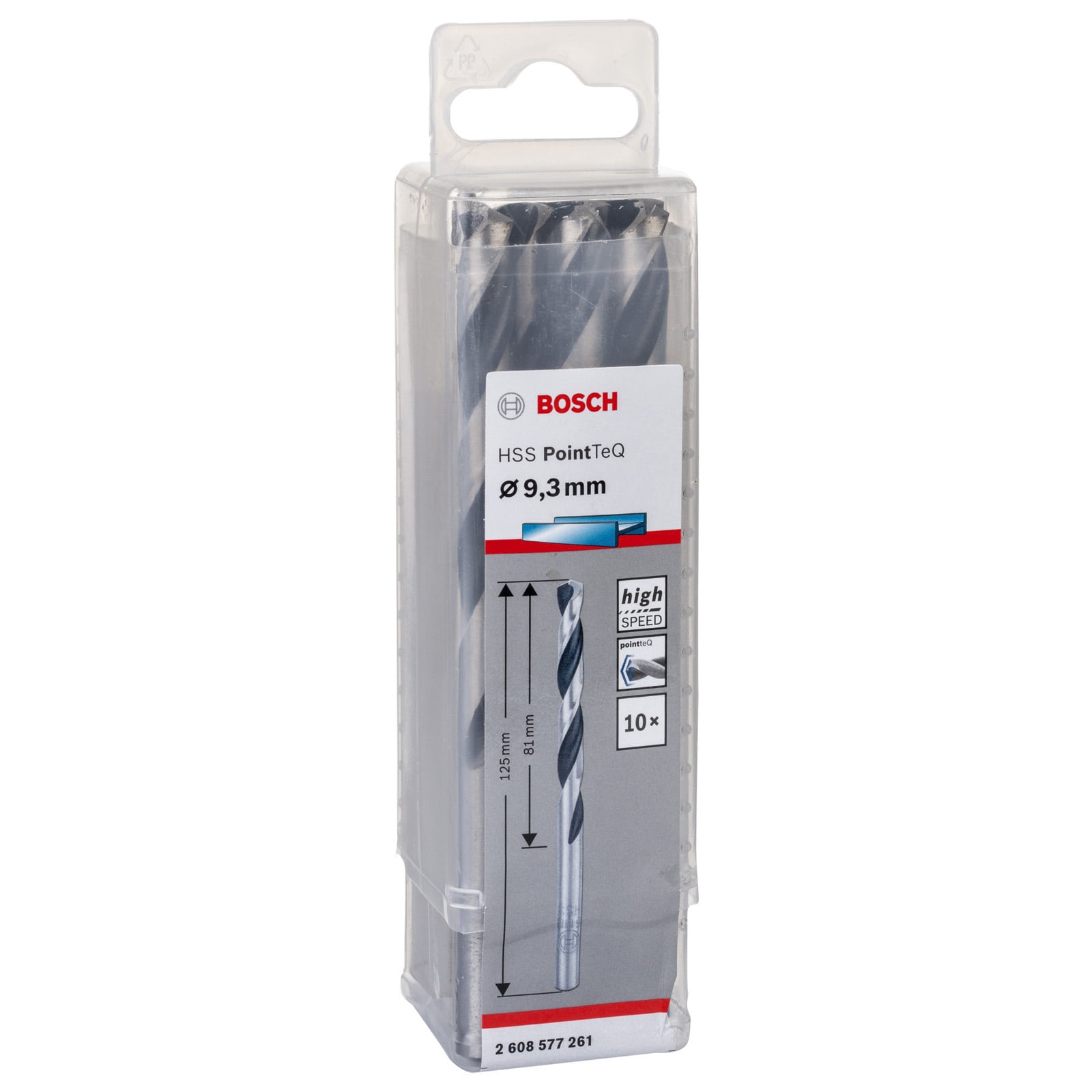 Bosch Foret hélico?dal en métal HSS PointTeQ DIN338 9.3 mm. 10-pack - 4