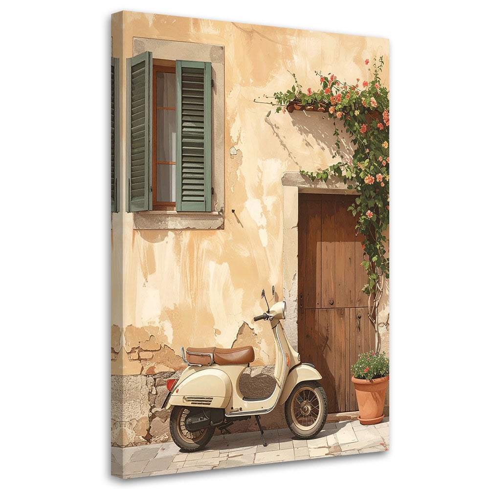 Obraz do salonu sypialni jadalni hotelu, Skuter Vespa Toskania 70x100