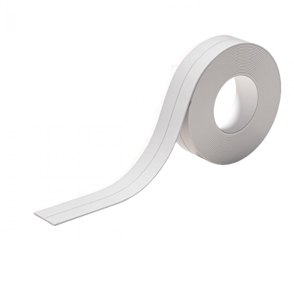 Joint Salle de Bain Rouleau, 3.2M x 2.2cm Ruban Adhésif Blanc Cuisine Ruban D'Étanchéité, Joint Baignoire, Bande de Calfeutrage imperméable et Adhésiv