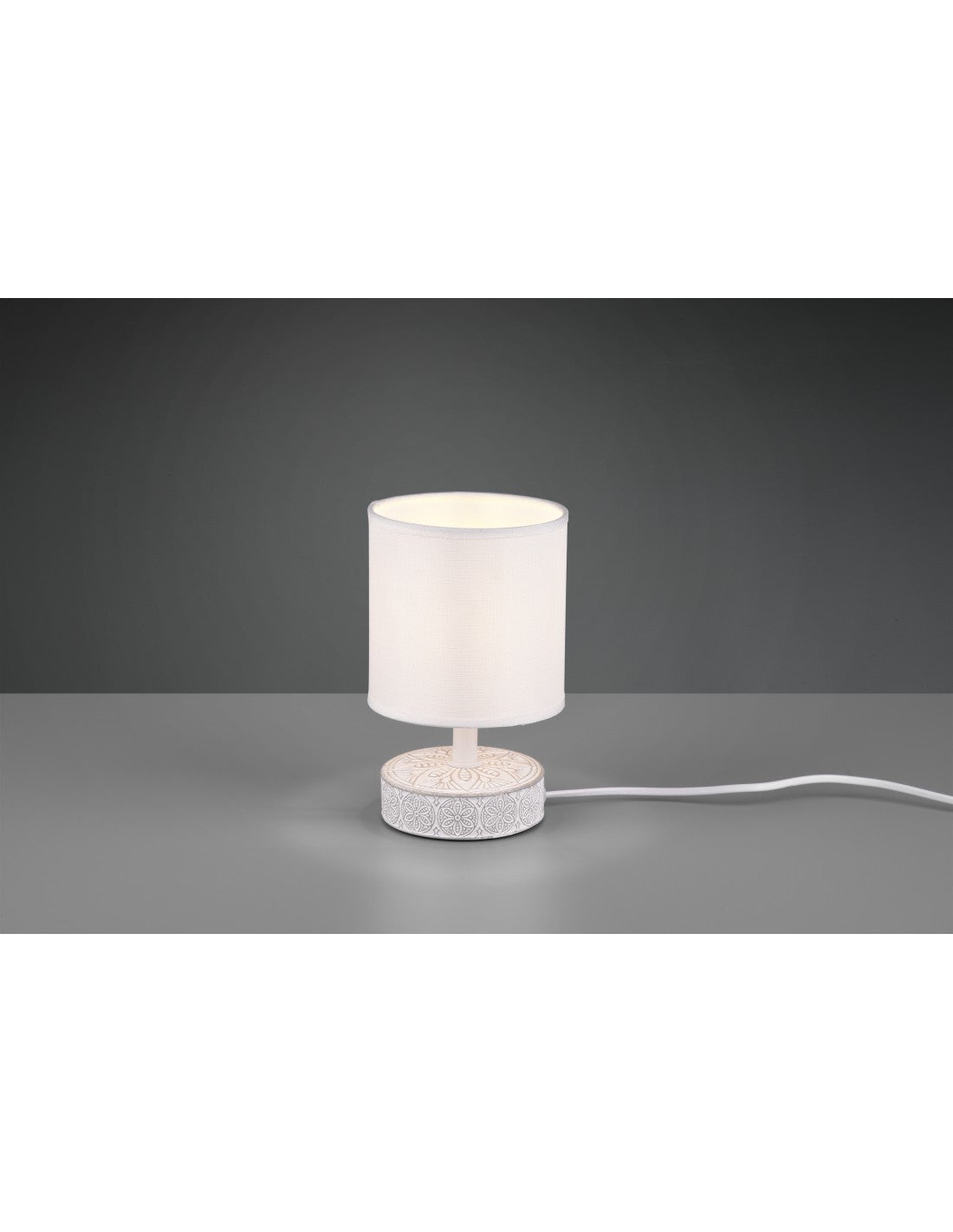 Lampe de table Trio Marie blanche avec 1 ampoule E14, 14 cm - 2