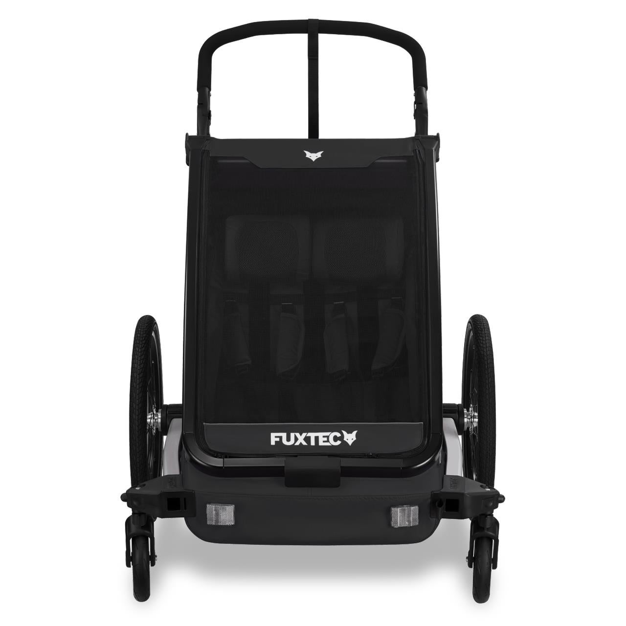 Chariot de transport enfant - Gris - FUXTEC City Cruiser - pliable charge 75 kg - Jardin