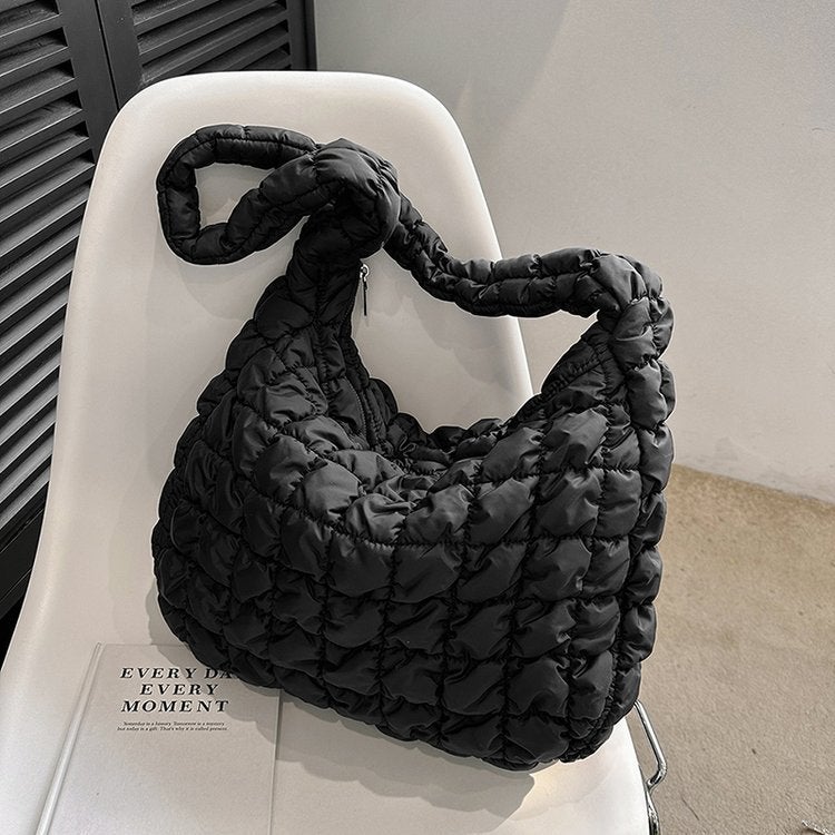 Borsa Tote Trapuntata Leggera – Nylon, Tracolla Larga, Chiusura Cerniera, Multicolore, Per Donna, Uso Quotidiano - 4