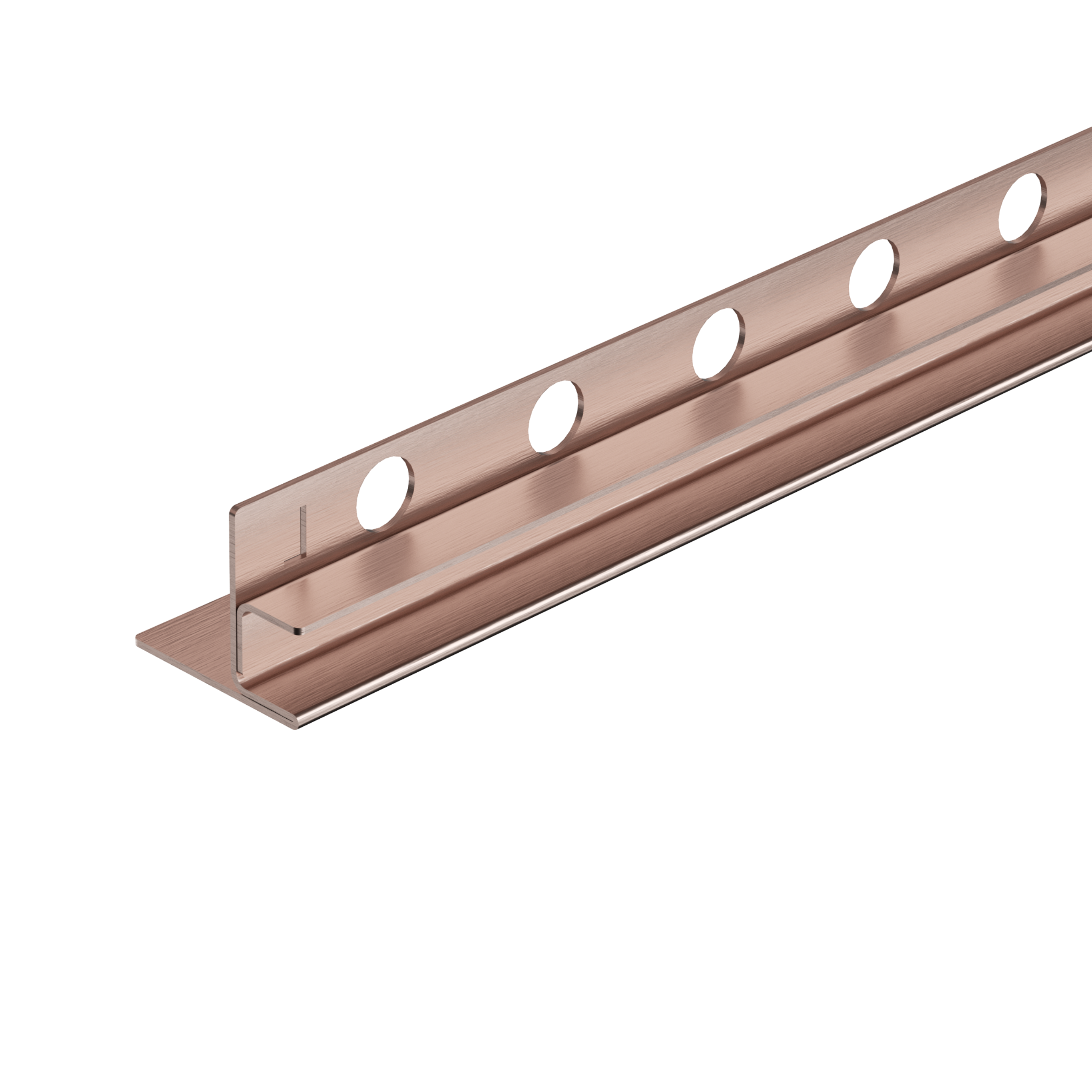 Balneo Listwa Spadkowa Podłogowa Do Szkła Lewa 120 cm Miedziana Brodzikowa Listwa Ze Stali Nierdzewnej