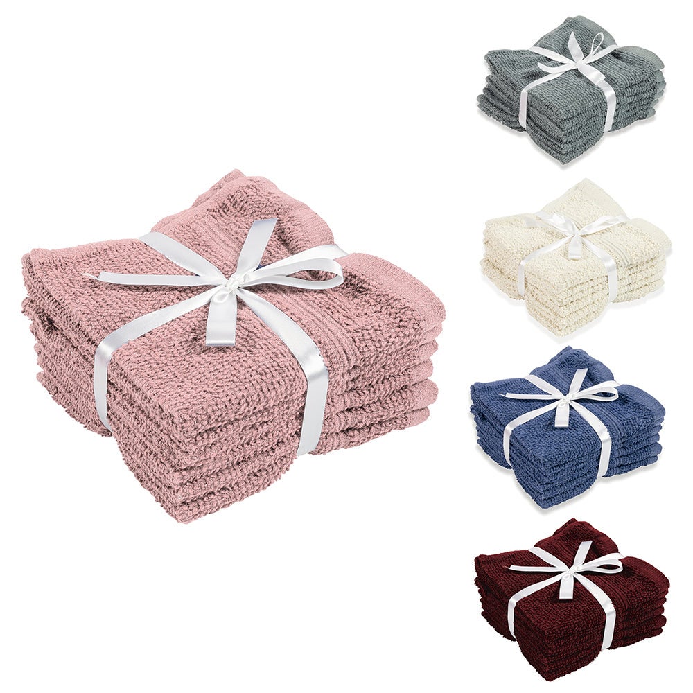 Lavette Cotone Bagno Set 4 Lavette Cotone Con Cestino Asciugamani Ospiti Waffle Per Bagno E Beauty S 1093651