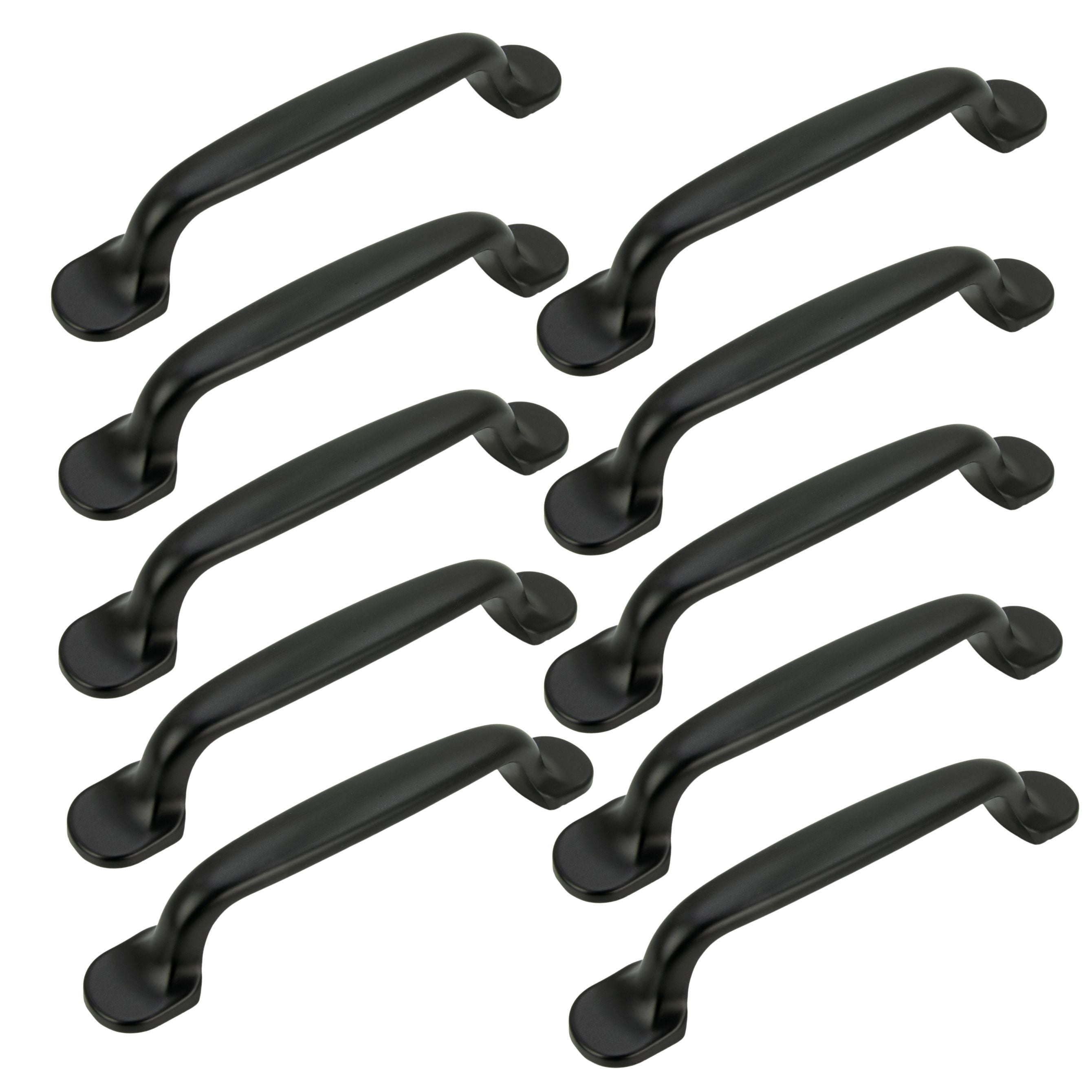 10 x Uchwyt meblowy czarny 96 mm metalowy
