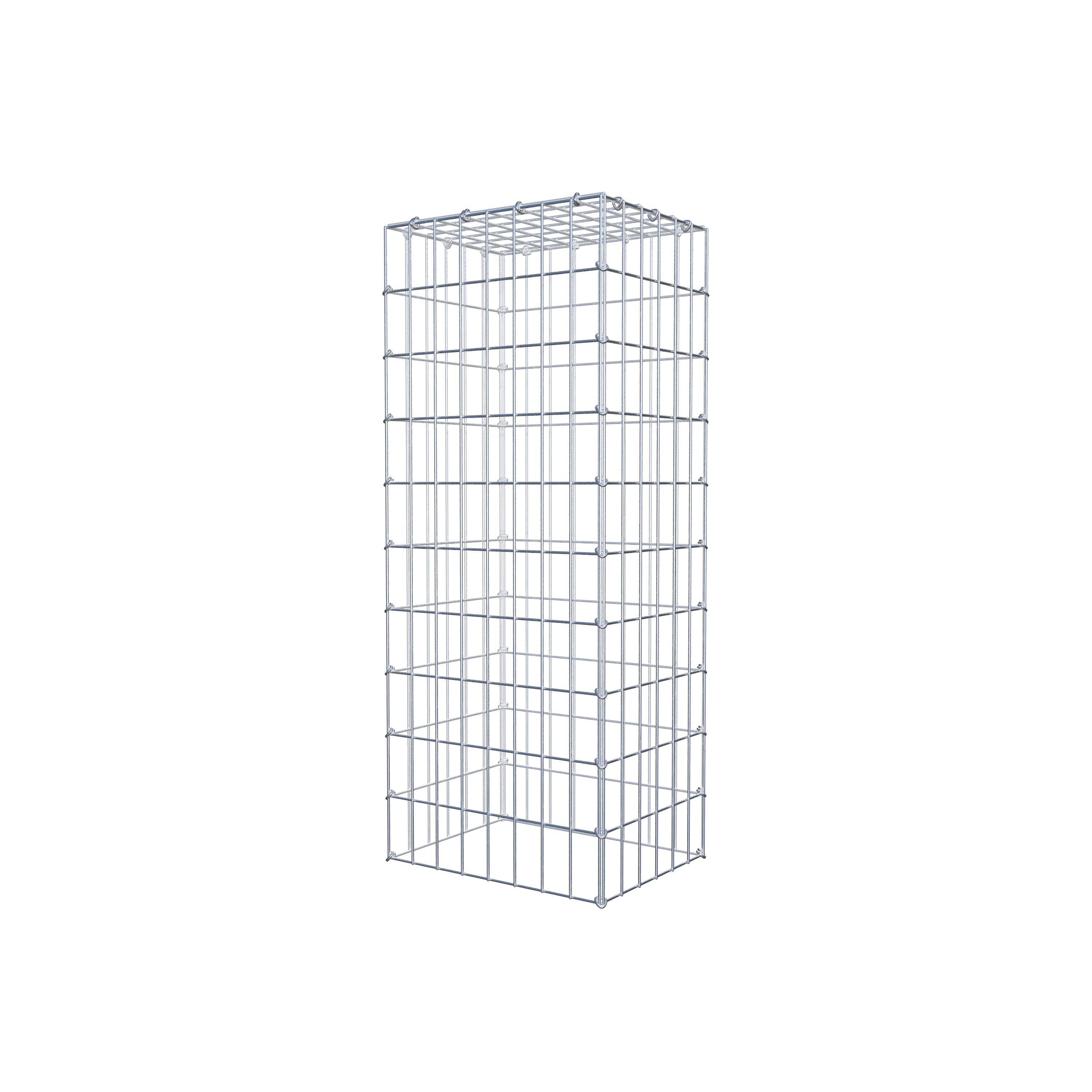 Gavión para apilar en acero galvanizado 100x30x40cm (LxAxP), malla 5 x 10cm, Anillo en C, sin rejilla inferior - 2