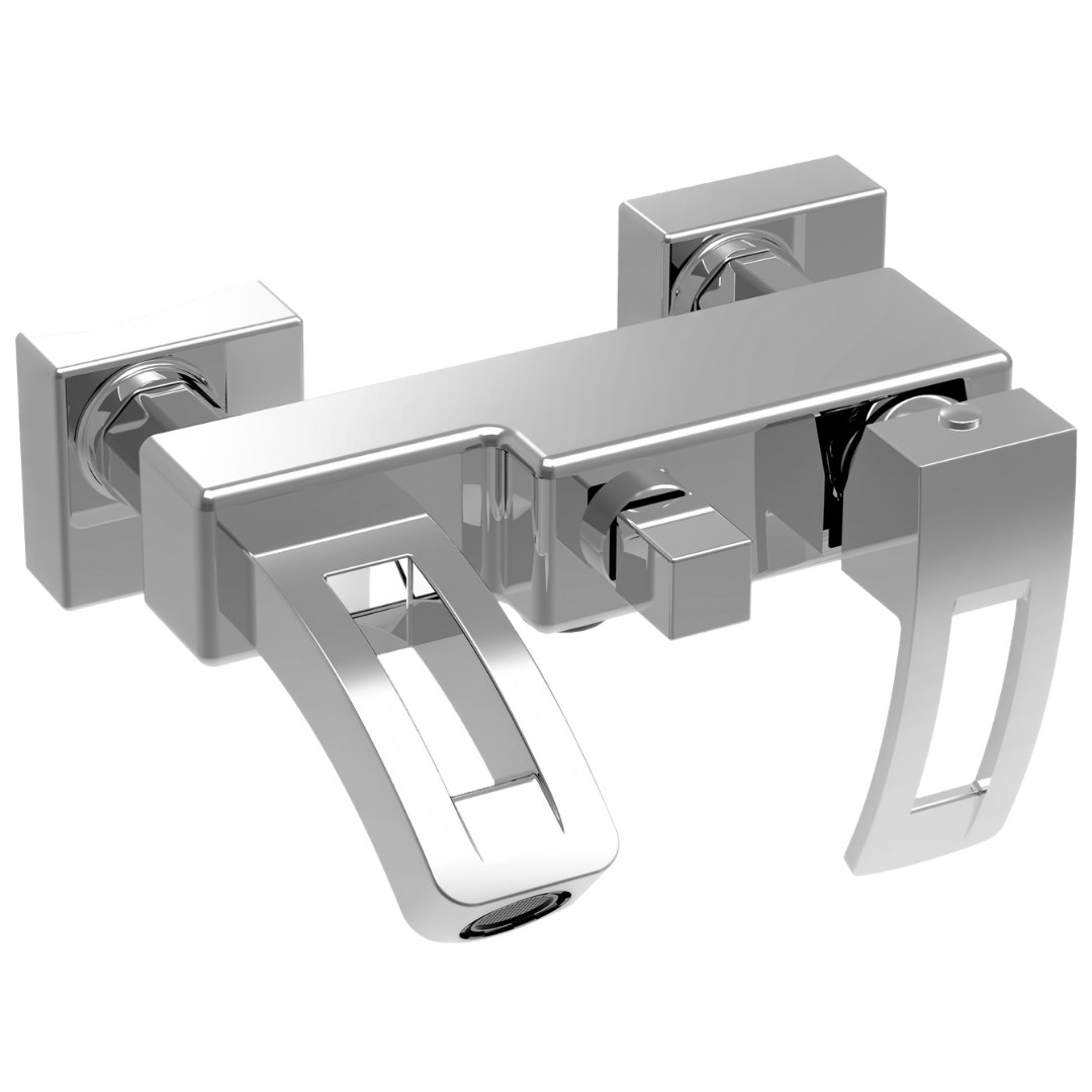 Duo mieszacz wannowo-prysznicowy mechaniczny chromowany