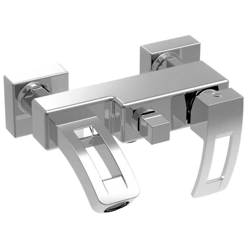 Duo mieszacz wannowo-prysznicowy mechaniczny chromowany