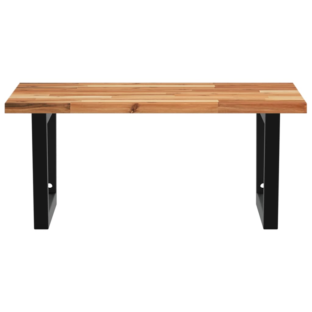 Maison Exclusive - Ripiano a Parete per Lavabo in Acciaio e Massello di Acacia - 4