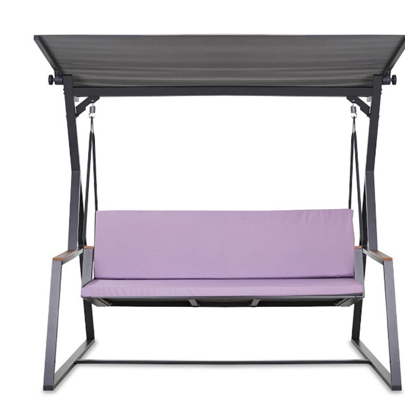 Poduszka ogrodowa na huśtawkę 3-osobową 160x60x50 cm, fioletowa wygoda i dwustronna poduszka na balkon i taras zdejmowany pokrowiec