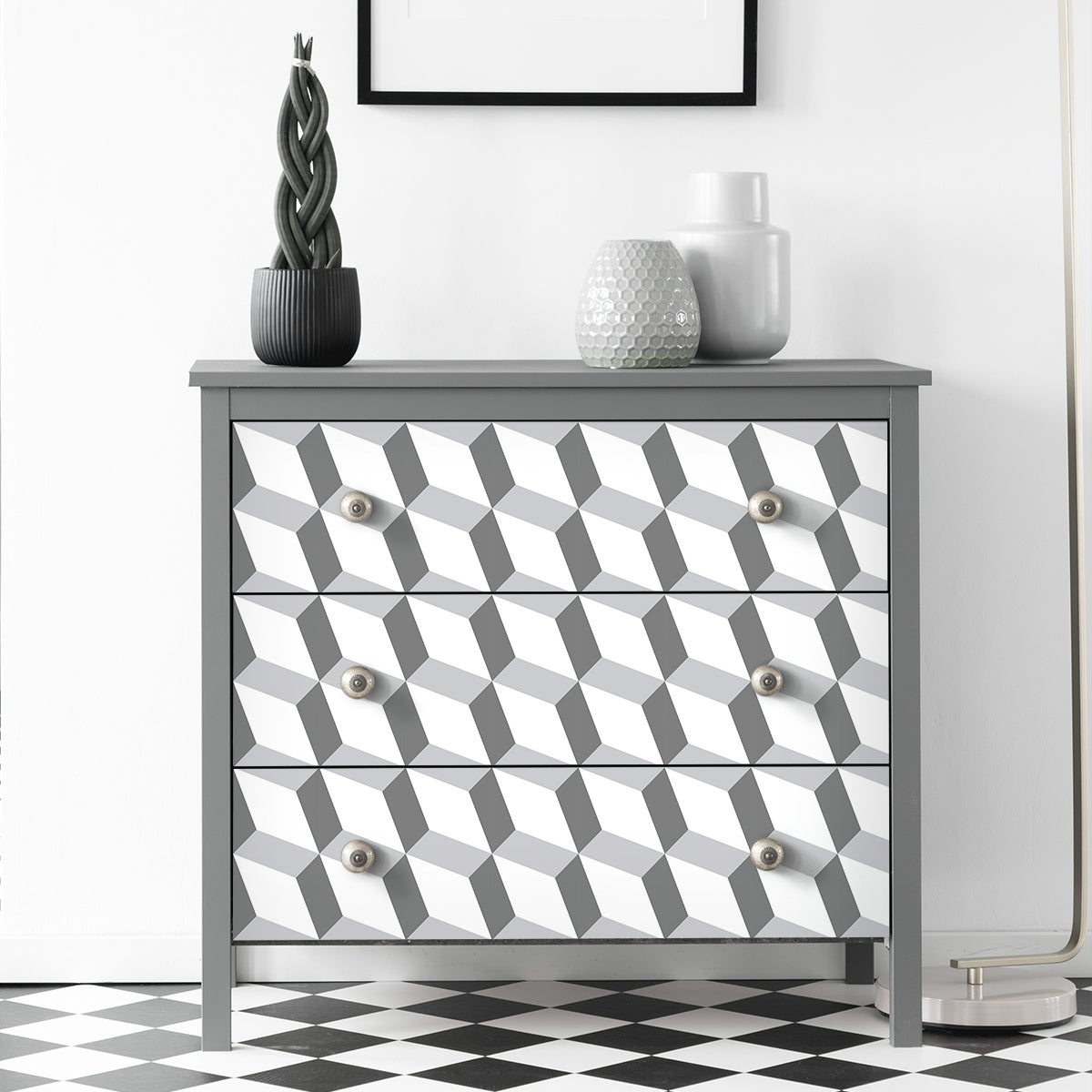 Adesivi Per Scale Effetto Piastrelle In Cemento – Set Da 4 Strisce Decorativa Per Contremarche, Facili Da Applicare