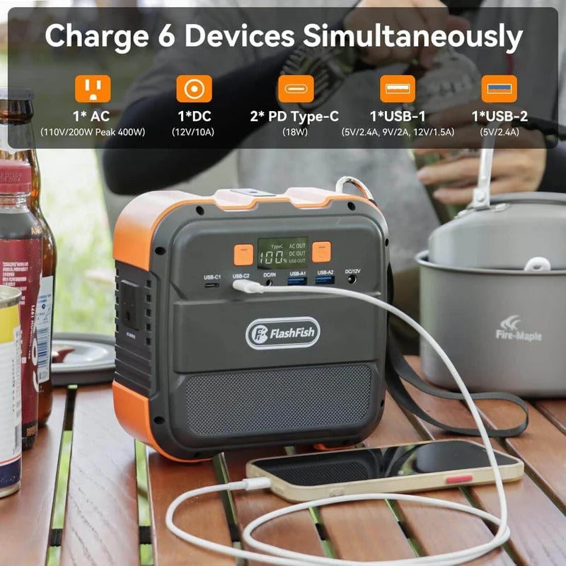 FLASHFISH A101 Batterie Externe Portable 120W - Station Électrique 98Wh - Alimentation Nomade Camping Voyage - 8