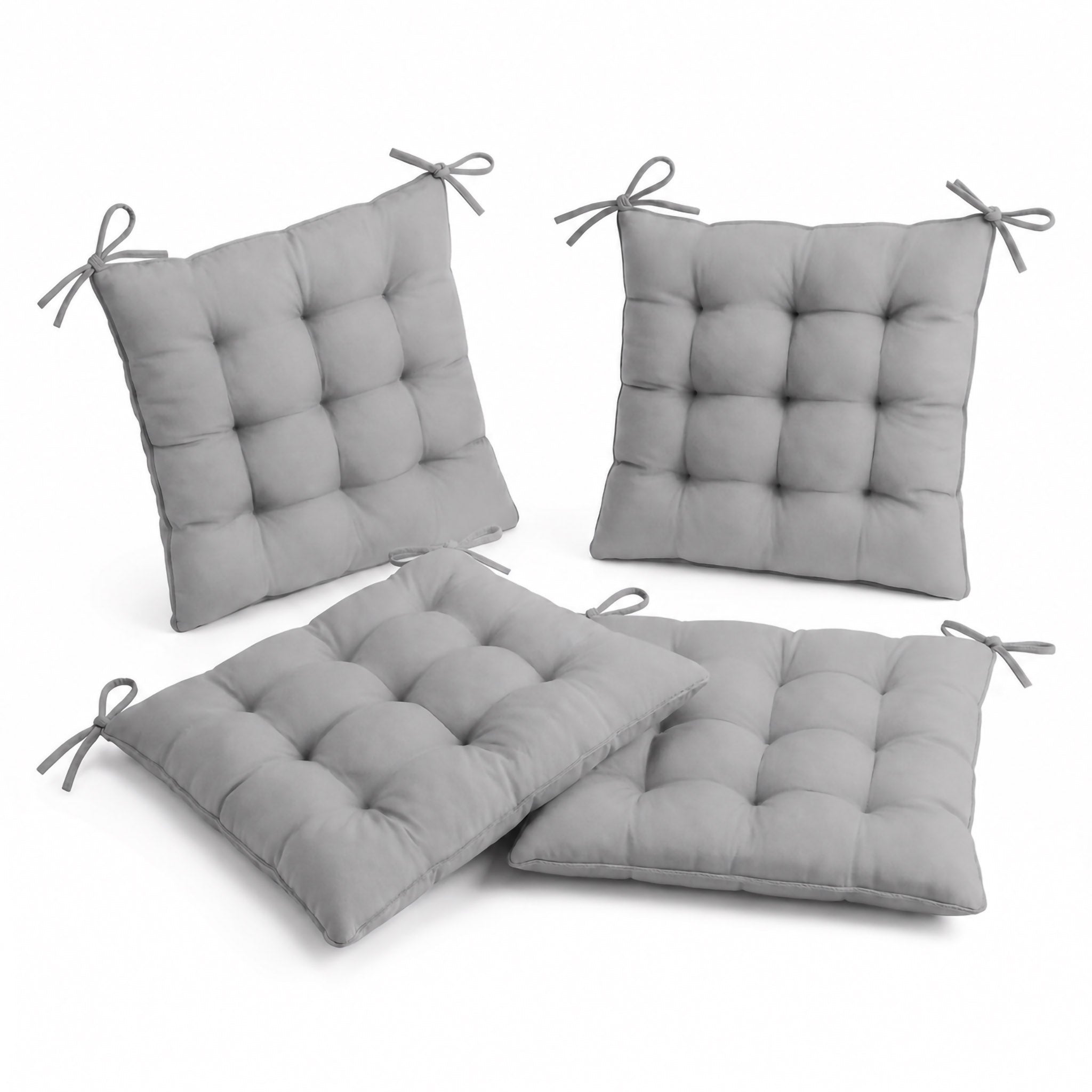 Set di 4 cuscini per sedia - 40 x 40 cm - grigio chiaro - 2
