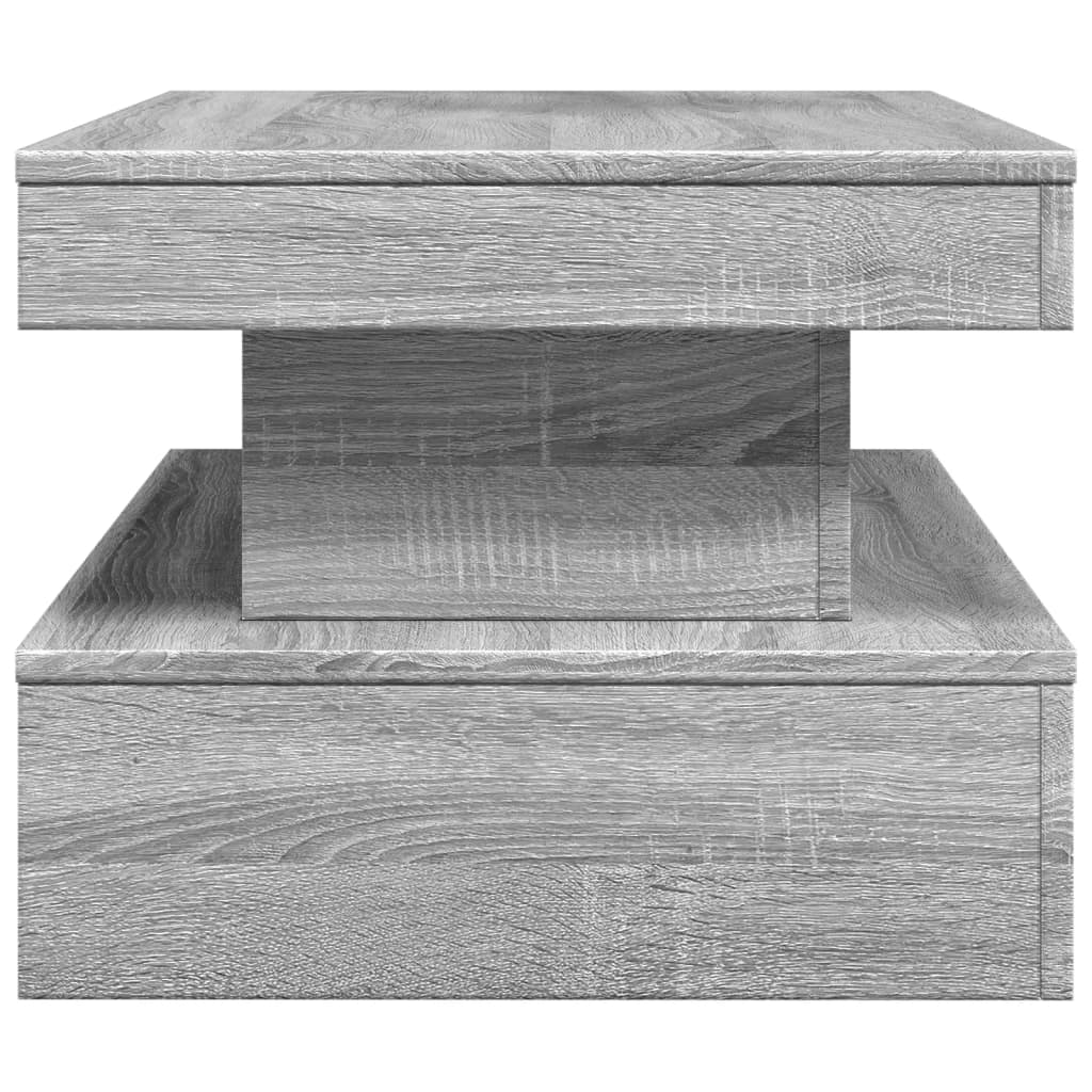 Maison Exclusive - Table basse avec lumières LED gris sonoma 90x50x40 cm - 8