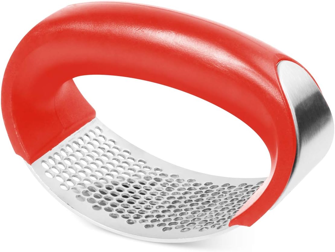 Kela Presse-Ail En Acier Inoxydable RONDO - Ustensile Cuisine Robuste Compatible Lave-Vaisselle