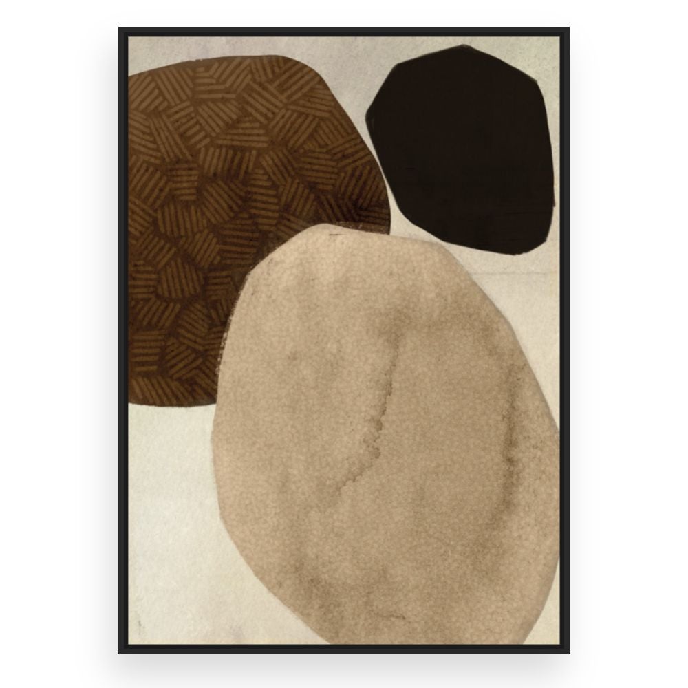 Toile encadrée Formes organiques / 100x140cm / Cadre Noir / Fabriqué en France / Déco murale / DADA ART - 3