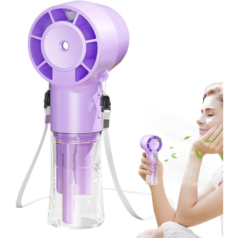 Przenośny wentylator | Akumulatorowy wentylator z funkcją mgiełki, akumulator 1200 mAh | Chłodziarka powietrza do aktywności na świeżym powietrzu w u