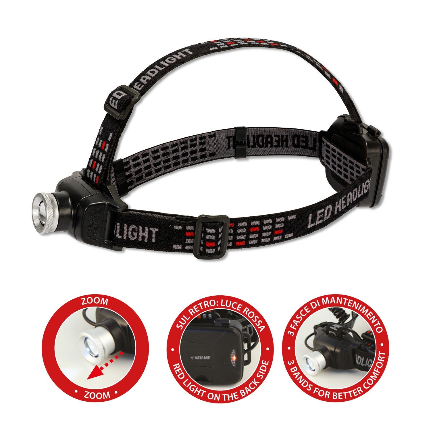 ARGO ZOOM EVO: lampe frontale LED 400lm avec zoom et feu arrière - 2